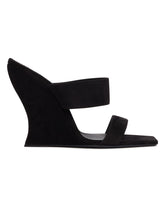 Black Suede Wave Mules | PDP | Antonia