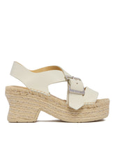 LOEWE Paula's Ibiza White Leather Espadrille Sandals | All | Antonia