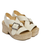 LOEWE Paula's Ibiza White Leather Espadrille Sandals | All | Antonia