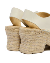 LOEWE Paula's Ibiza White Leather Espadrille Sandals | PDP | Antonia