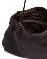 Pochette Large Bourse In Pelle Marrone | PDP | Antonia