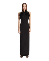 Black Long Feather Dress | PDP | Antonia