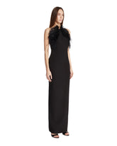 Black Long Feather Dress | PDP | Antonia