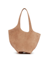 Beige La Scoop Medium Tote Bag | PDP | Antonia
