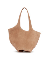 Beige La Scoop Medium Tote Bag | PDP | Antonia