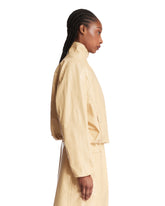 Beige Leather Jacket | PDP | Antonia