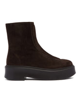 Brown Suede Zip Ankle Boots | PDP | Antonia