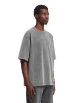 Gray Cotton Logo T-Shirt | PDP | Antonia