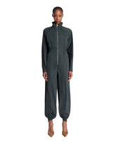 Green Silk-Blend Jumpsuit | PDP | Antonia