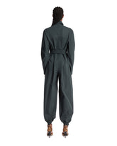 Green Silk-Blend Jumpsuit | PDP | Antonia