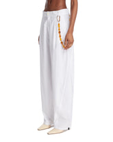 White Wide Cotton Pants | PDP | Antonia