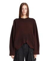 Brown Asymmetric Sweater | PDP | Antonia