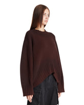 Brown Asymmetric Sweater | PDP | Antonia