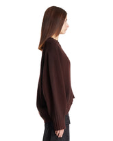 Brown Asymmetric Sweater | PDP | Antonia