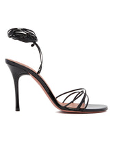 Black Lori Lace-Up Sandals | PDP | Antonia