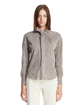 Suede Lavalliere Shirt | PDP | Antonia