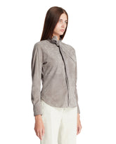 Suede Lavalliere Shirt | PDP | Antonia