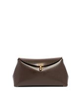 Brown T-Lock Clutch Bag | PDP | Antonia