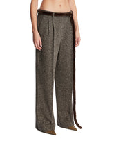 Brown Faux Fur Belt | PDP | Antonia