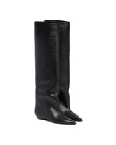 Black Leather Over-the-Knee Boots | PDP | Antonia