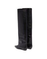 Black Leather Over-the-Knee Boots | PDP | Antonia