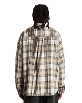 Beige Checked Cotton Shirt | PDP | Antonia