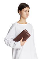 Brown Square Compact Leather Clutch | All | Antonia