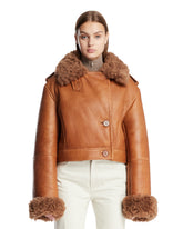 Brown Boxy Leather Jacket | PDP | Antonia