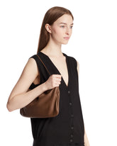 Brown XL Leather Bourse Clutch | PDP | Antonia