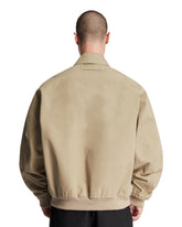 Beige Cotton Bomber Jacket | PDP | Antonia