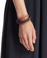 Brown Leather Cuff Bracelet Set | PDP | Antonia