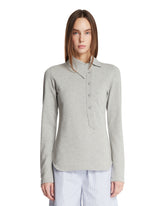 Gray Asymmetric Cotton Top | PDP | Antonia