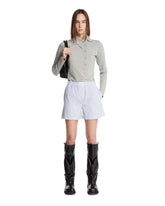 Gray Asymmetric Cotton Top | PDP | Antonia