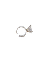 Silver Small Armour Diamond Ear Cuff | PDP | Antonia