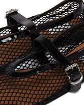 Black Fishnet Ballerina Flats | PDP | Antonia