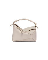 Beige Small Puzzle Edge Bag | PDP | Antonia