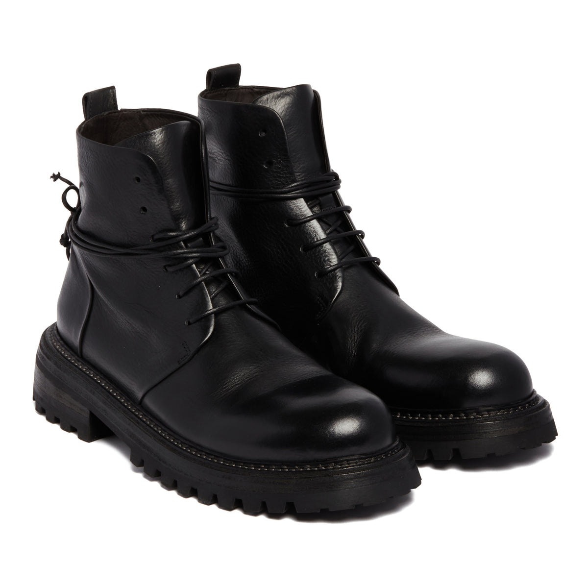 Black Leather Ankle Boots | MARSELL - Antonia