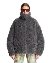 Gray Faux Fur Bomber | PDP | Antonia