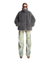 Gray Faux Fur Bomber | PDP | Antonia