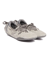 Gray Leather Lace-Up Shoes | PDP | Antonia