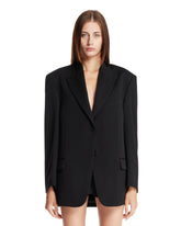 Black Oversized Wool Jacket | PDP | Antonia