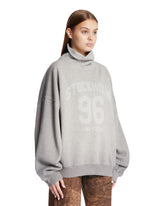 Gray High Neck Logo Sweatshirt | PDP | Antonia