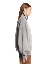 Gray High Neck Logo Sweatshirt | PDP | Antonia