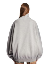 Gray High Neck Logo Sweatshirt | PDP | Antonia