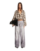 Gray Trompe L'Oeil Pants | PDP | Antonia