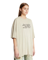 Beige Cotton Logo T-Shirt | PDP | Antonia