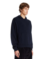 Felpa Con Cappuccio In Cashmere Blu | PDP | Antonia