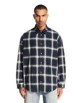 Blue Checkered Cotton Shirt | PDP | Antonia