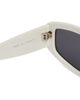 White Aviator Shield Sunglasses | PDP | Antonia