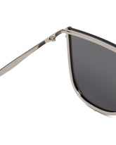 Silver Metal Shield Sunglasses | PDP | Antonia
